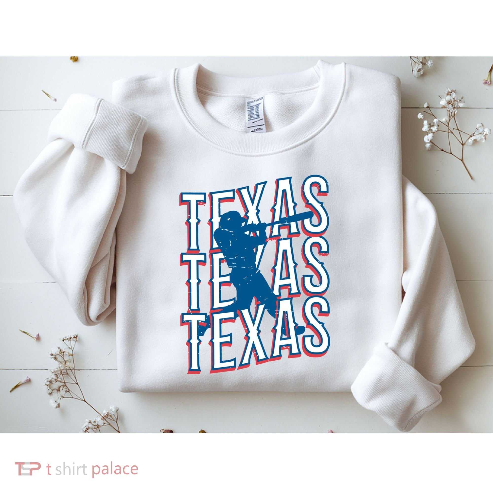 Retro Texas Baseball Sweatshirt