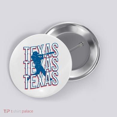 Retro Texas Baseball Button