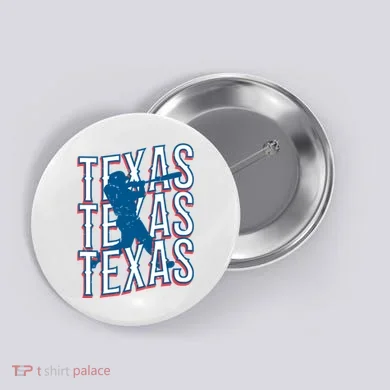 Retro Texas Baseball Button