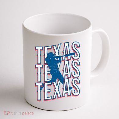 Retro Texas Baseball Coffee Mug back