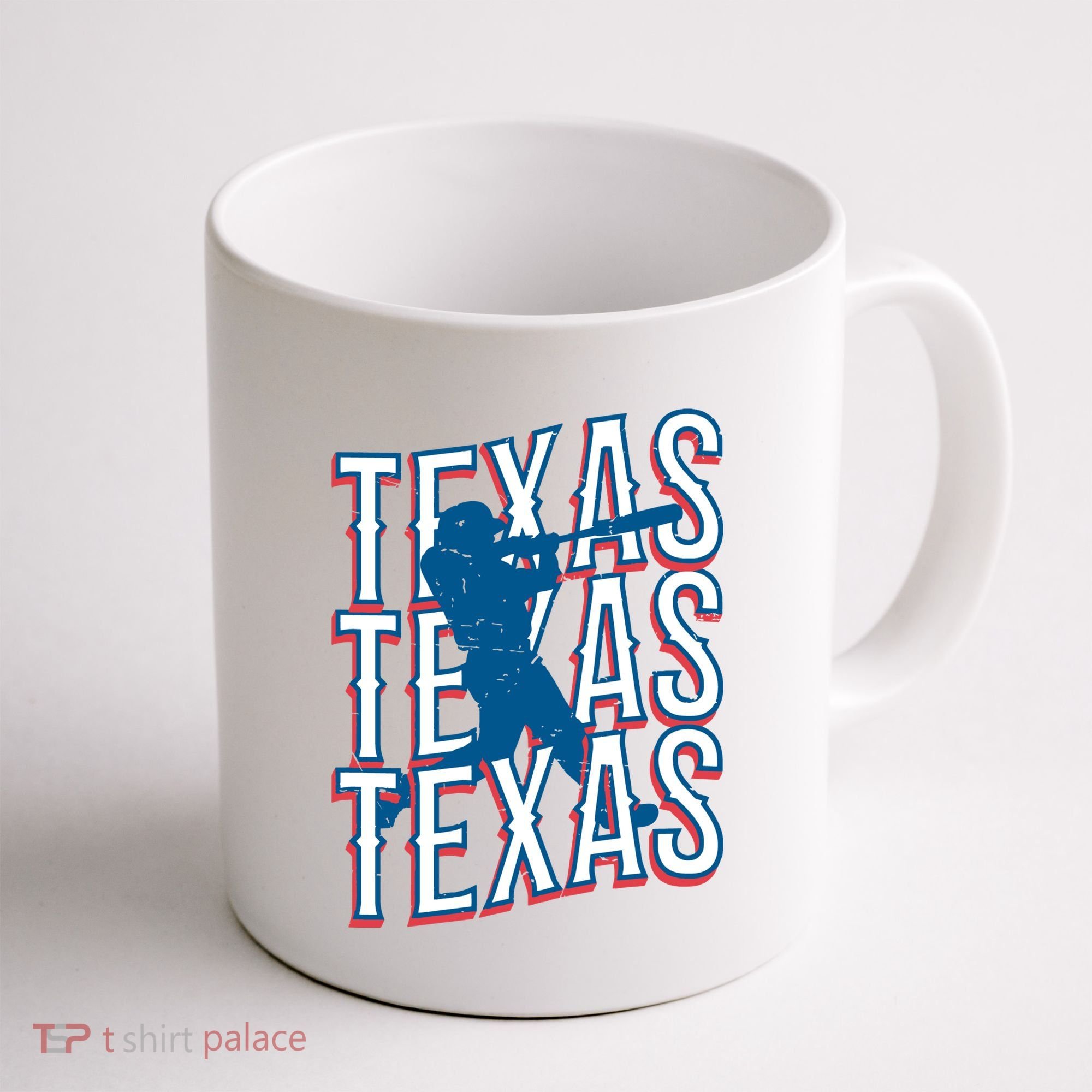Retro Texas Baseball Coffee Mug