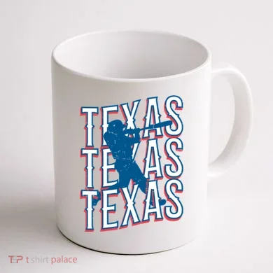 Retro Texas Baseball Coffee Mug back