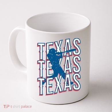 Retro Texas Baseball Coffee Mug