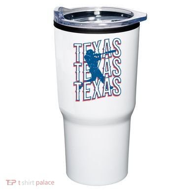 Retro Texas Baseball Tumbler