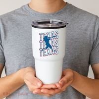 Retro Texas Baseball Tumbler thumb 2