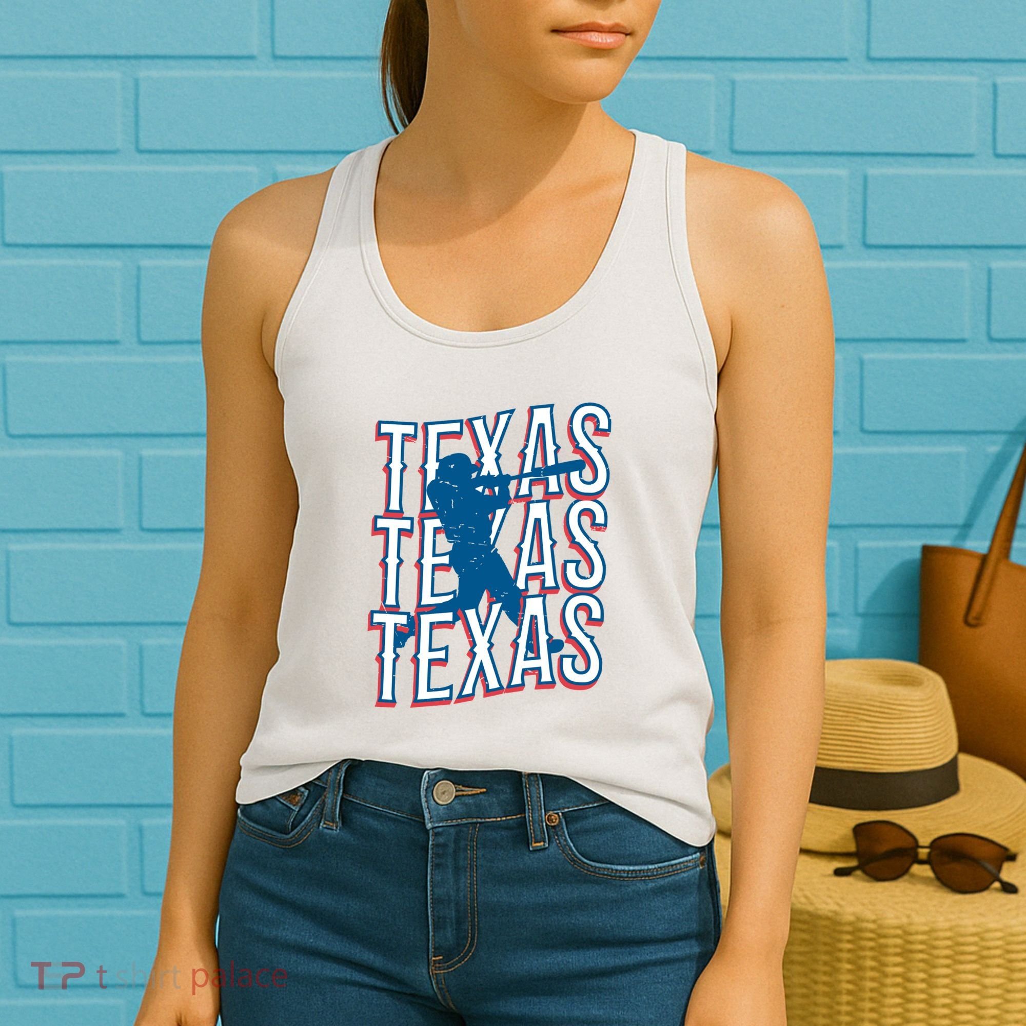 Retro Texas Baseball Women's Tank Top