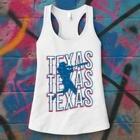 Retro Texas Baseball Women's Tank Top thumb 3