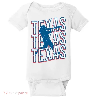 Retro Texas Baseball Baby Bodysuit