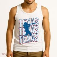 Retro Texas Baseball Tank Top thumb 3
