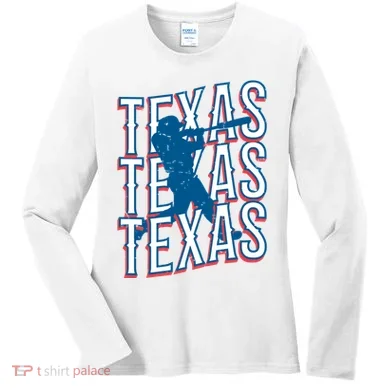 Retro Texas Baseball Women's Long Sleeve Shirt