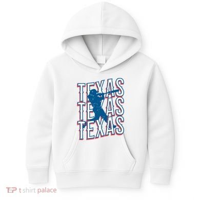 Retro Texas Baseball Kids Hoodie
