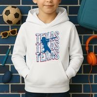 Retro Texas Baseball Kids Hoodie thumb 2