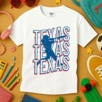 Retro Texas Baseball Kids T-Shirt thumb 3