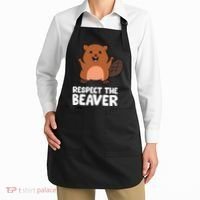 Respect The Beaver Funny Beaver Apron thumb 2