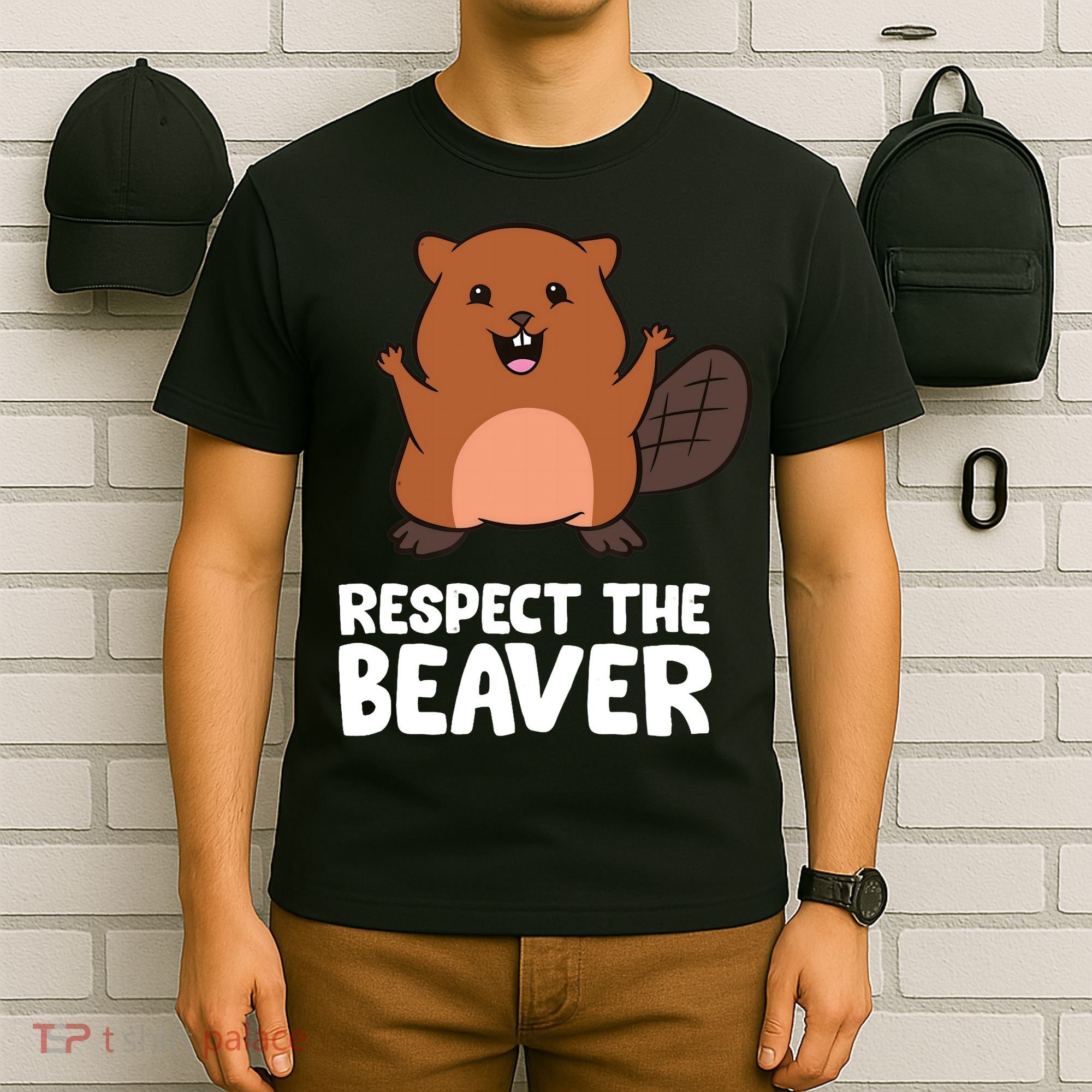 Respect The Beaver Funny Beaver T-Shirt