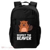 Respect The Beaver Funny Beaver Backpack thumb 0