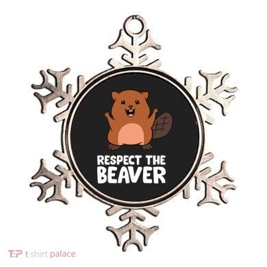 Respect The Beaver Funny Beaver Ornament