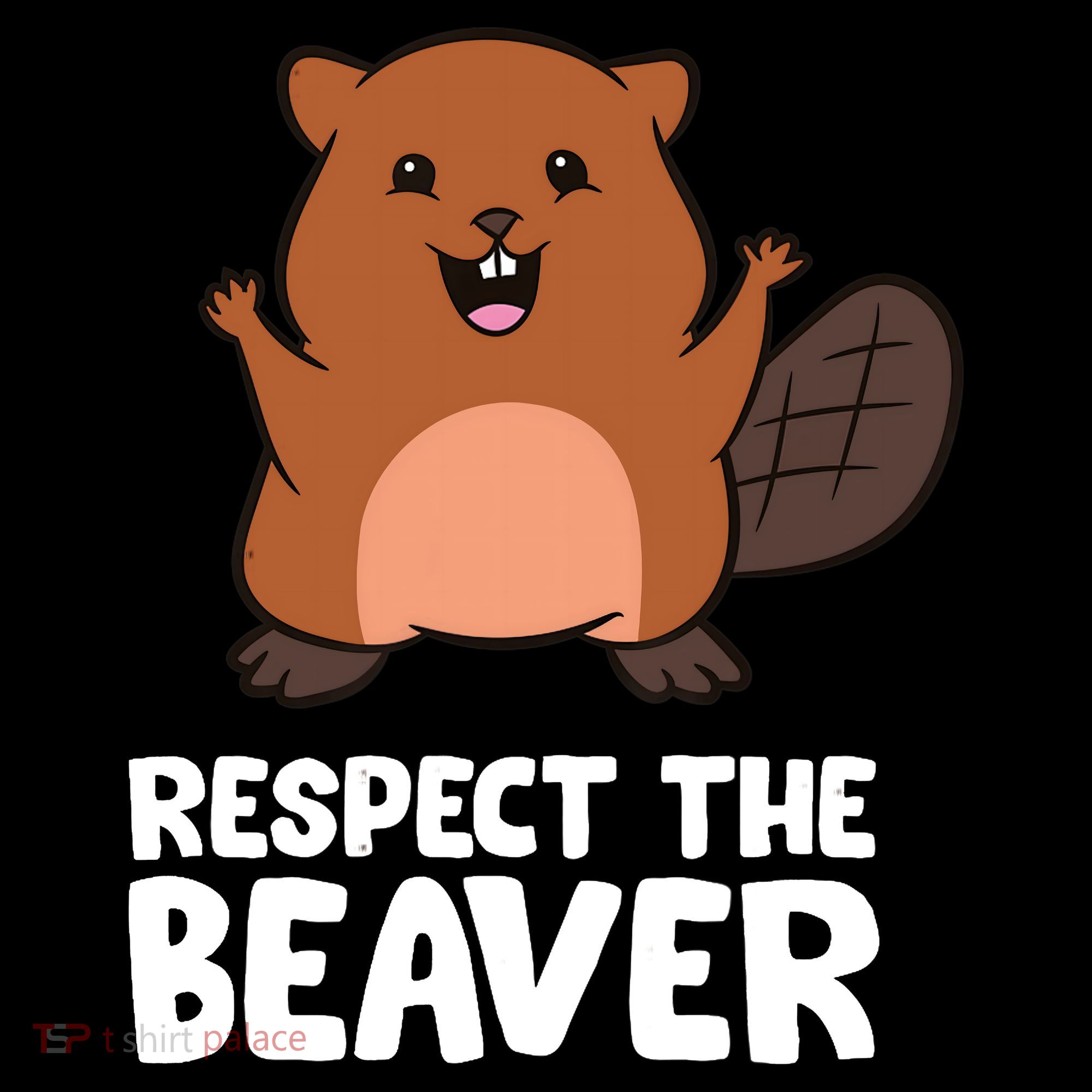 Respect The Beaver Funny Beaver Baby Bodysuit