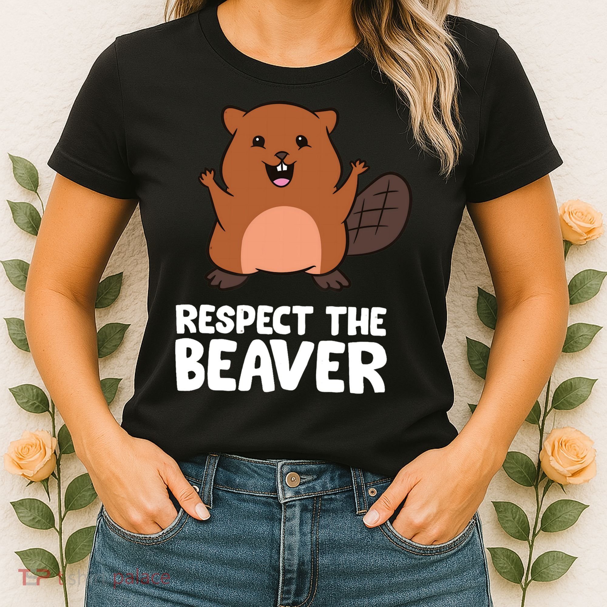 Respect The Beaver Funny Beaver Women's T-Shirt
