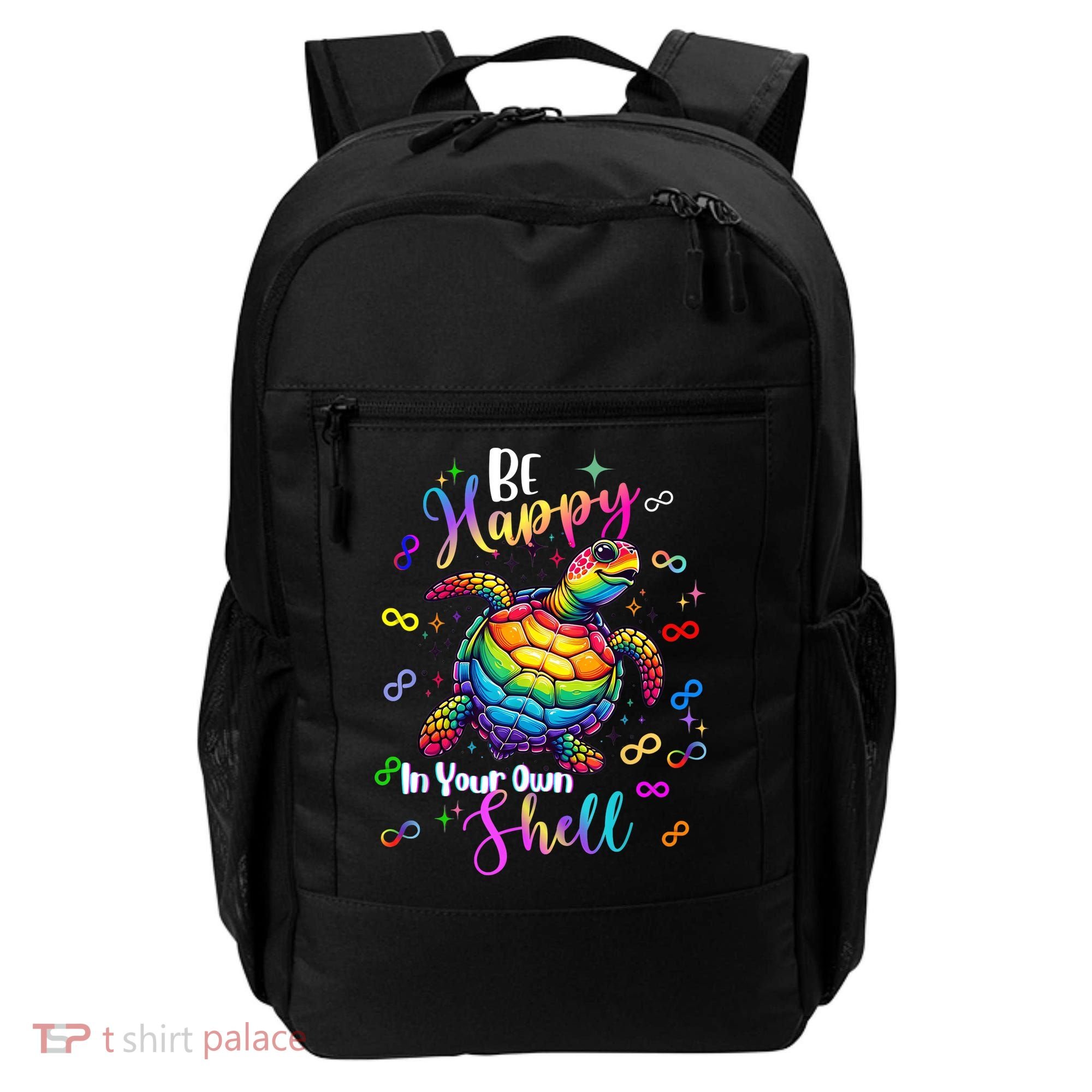 Rainbow Turtle Be Happy In Your Own Shell Autism Awareness Backpack