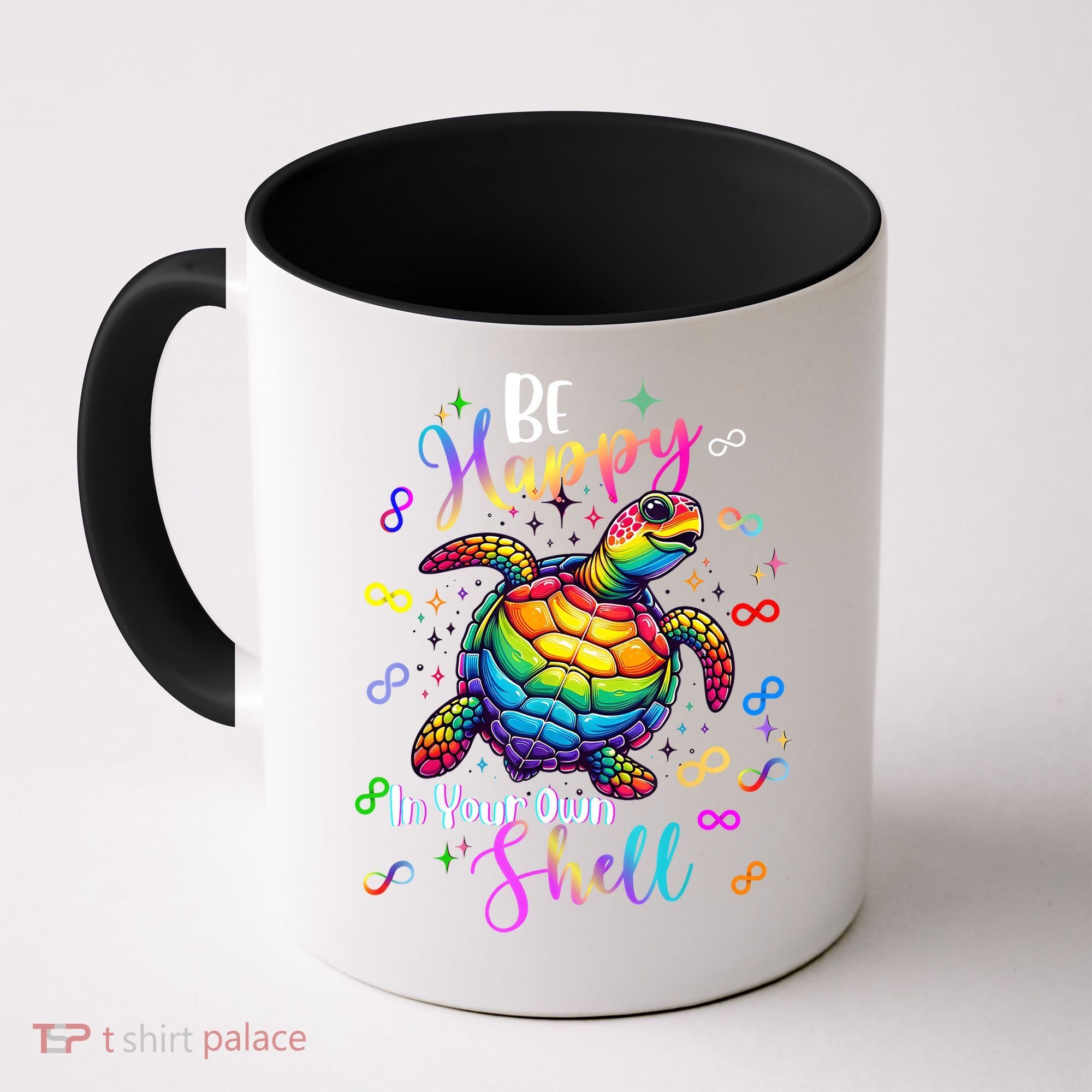 Rainbow Turtle Be Happy In Your Own Shell Autism Awareness Coffee Mug