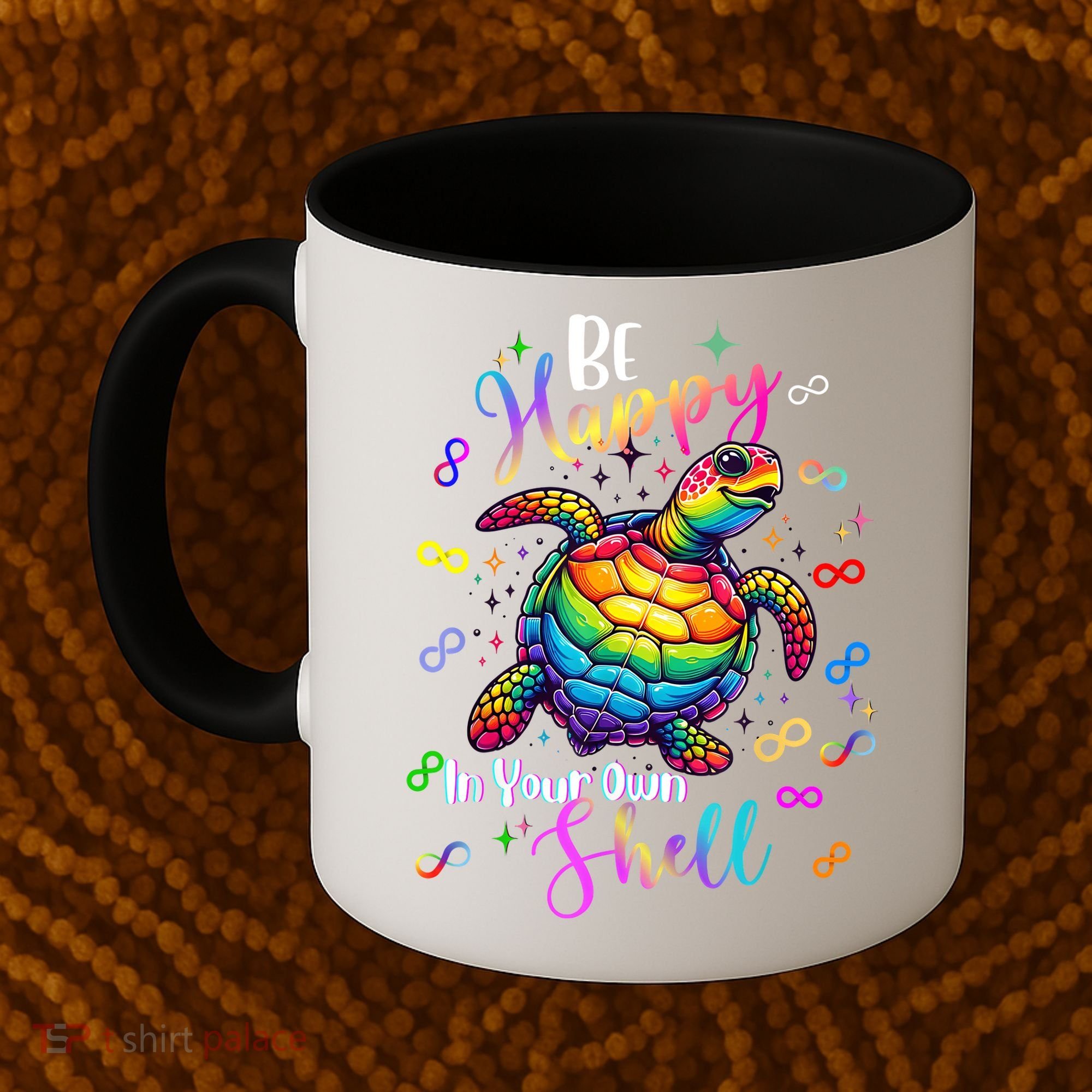 Rainbow Turtle Be Happy In Your Own Shell Autism Awareness Coffee Mug
