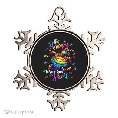 Rainbow Turtle Be Happy In Your Own Shell Autism Awareness Ornament