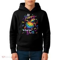 Rainbow Turtle Be Happy In Your Own Shell Autism Awareness Kids Hoodie thumb 4