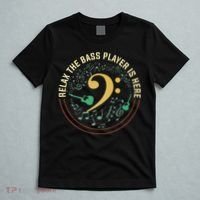 Relax The Bass Player Is Here Bassist Gifts Music Guitar T-Shirt thumb 5