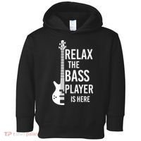 Relax The Bass Player Is Here Bass Guitar Toddler Hoodie thumb 0
