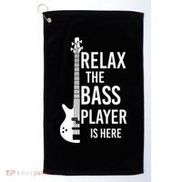 Relax The Bass Player Is Here Bass Guitar Golf Towel thumb 0