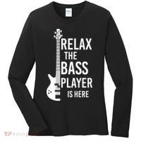 Relax The Bass Player Is Here Bass Guitar Women's Long Sleeve Shirt thumb 0