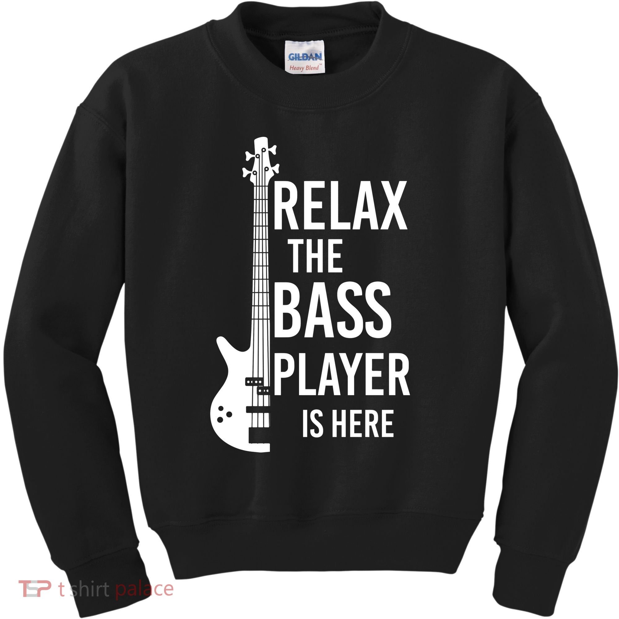 Relax The Bass Player Is Here Bass Guitar Kids Sweatshirt