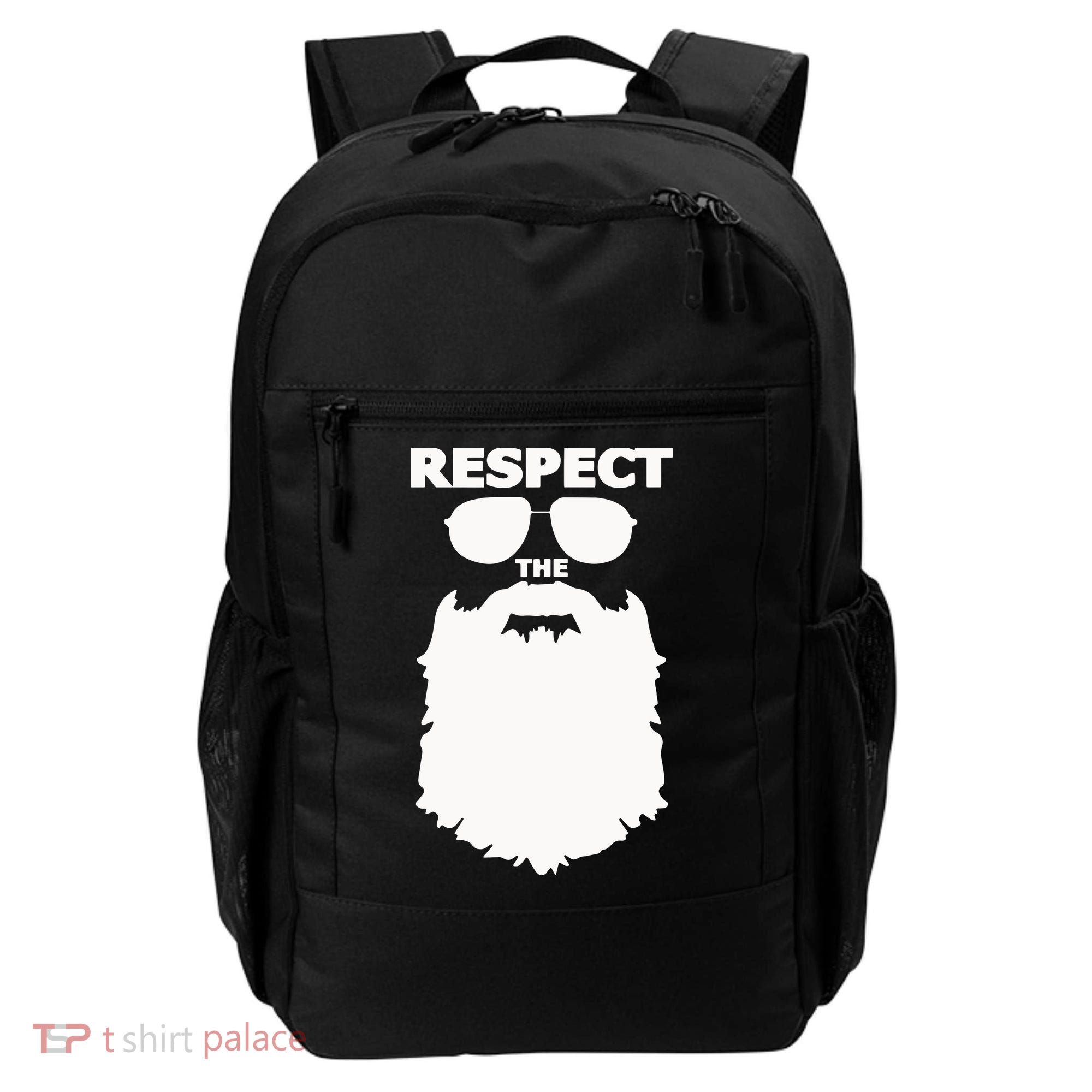 Respect The Beard Novelty Graphic Great Gift Backpack