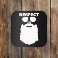 Respect The Beard Novelty Graphic Great Gift Coaster thumb 0