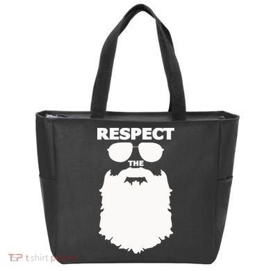 Respect The Beard Novelty Graphic Great Gift Tote Bag
