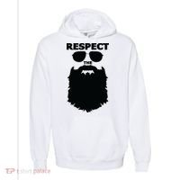 Respect The Beard Novelty Graphic Great Gift Comfort Colors Garment-Dyed Hooded Sweatshirt thumb 0