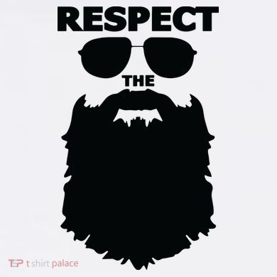 Respect The Beard Novelty Graphic Great Gift Comfort Colors Garment-Dyed Hooded Sweatshirt
