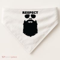 Respect The Beard Novelty Graphic Great Gift USA-Made Doggie Bandana thumb 0