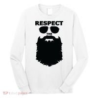 Respect The Beard Novelty Graphic Great Gift Long Sleeve Shirt thumb 0