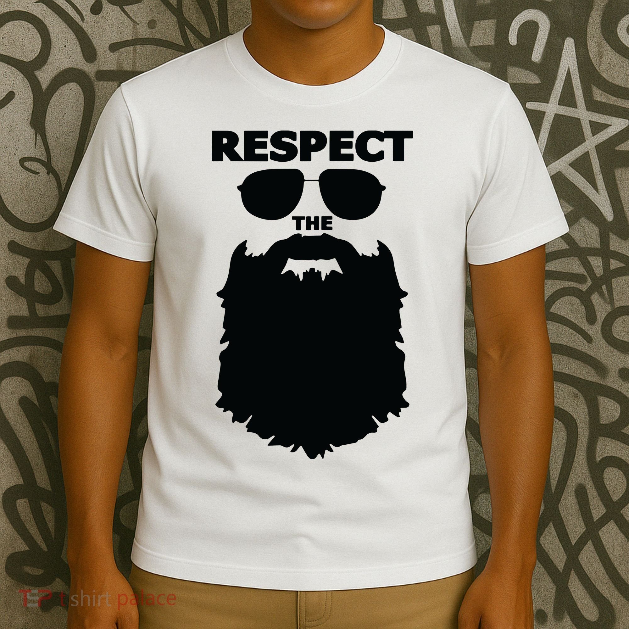 Respect The Beard Novelty Graphic Great Gift T-Shirt