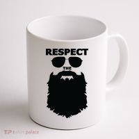 Respect The Beard Novelty Graphic Great Gift Coffee Mug thumb 1
