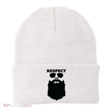 Respect The Beard Novelty Graphic Great Gift Beanie