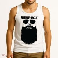 Respect The Beard Novelty Graphic Great Gift Tank Top thumb 3