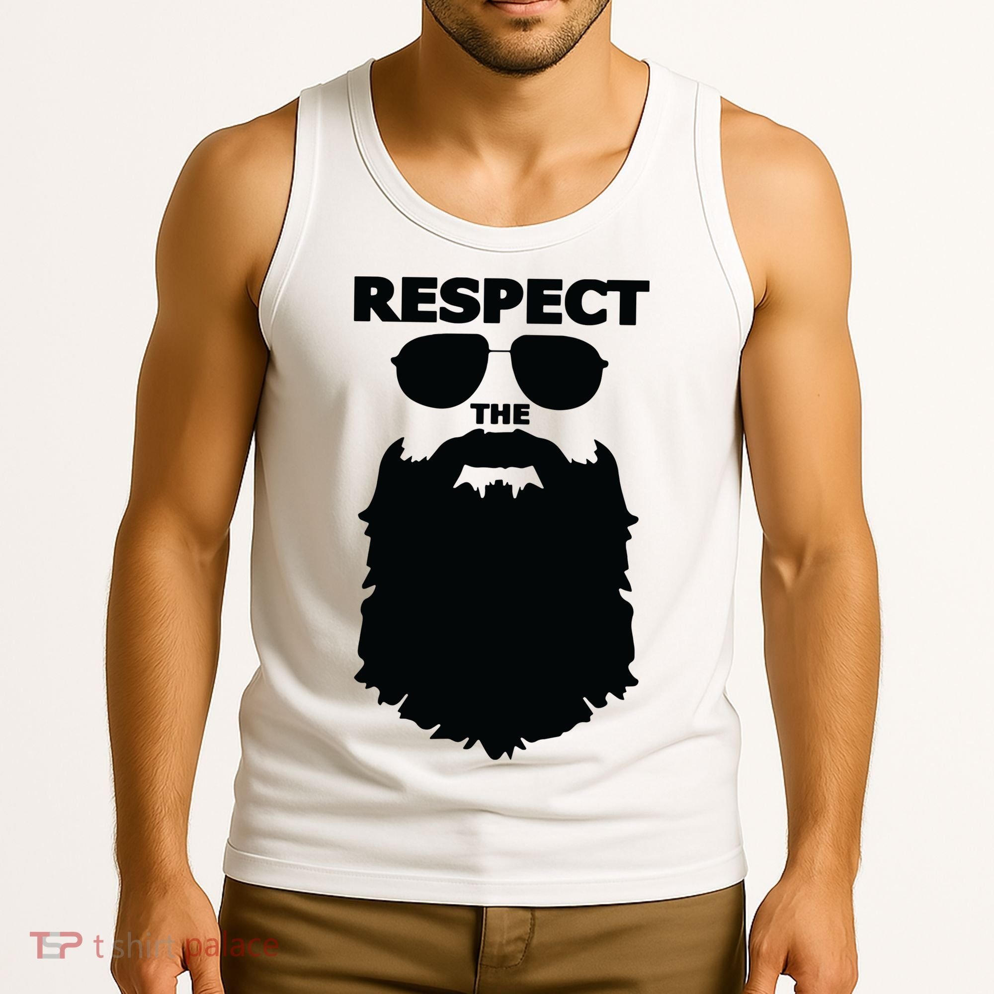 Respect The Beard Novelty Graphic Great Gift Tank Top