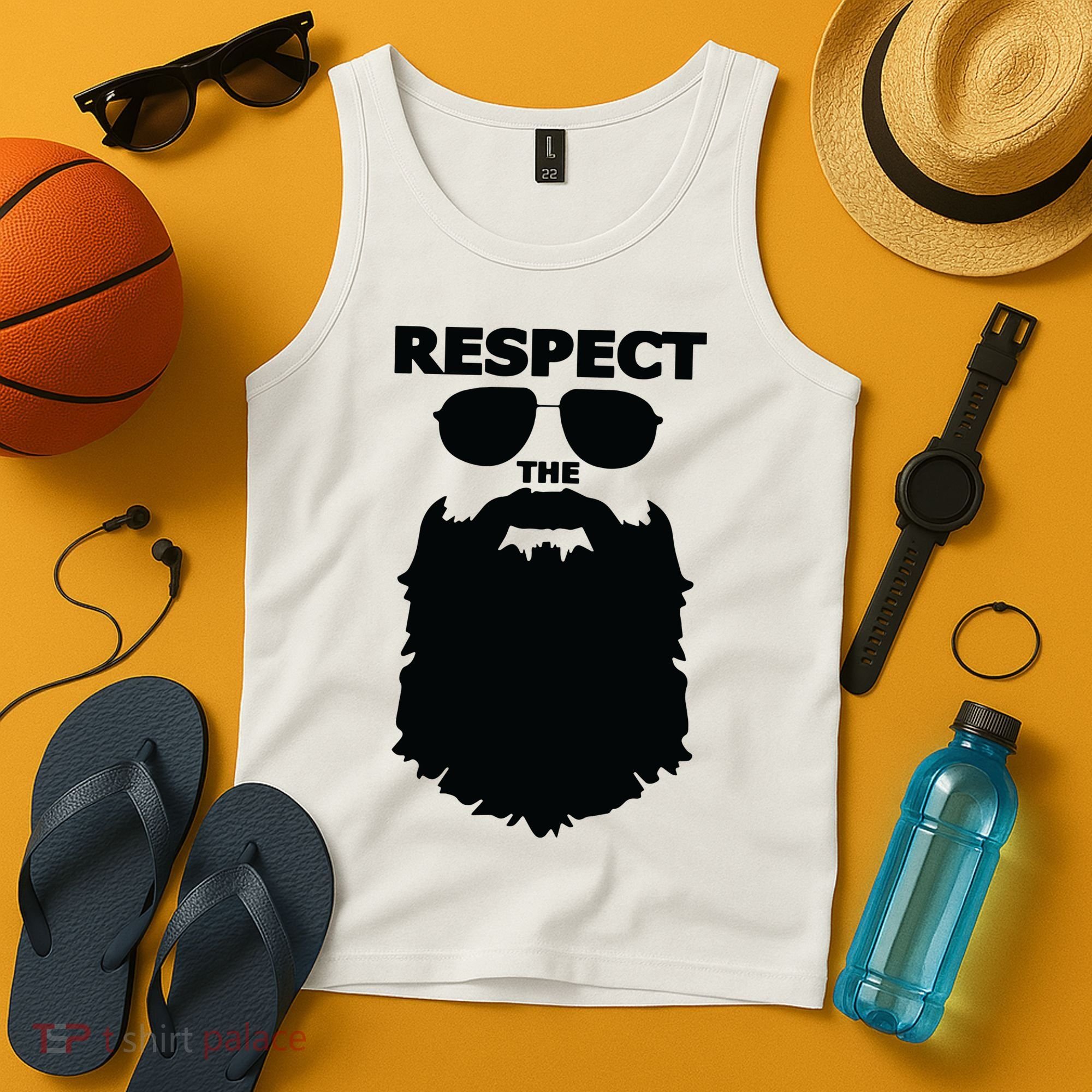 Respect The Beard Novelty Graphic Great Gift Tank Top