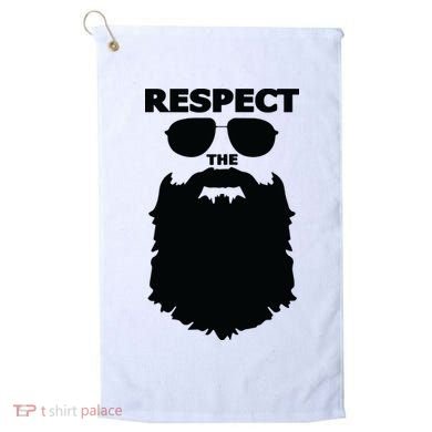 Respect The Beard Novelty Graphic Great Gift Golf Towel