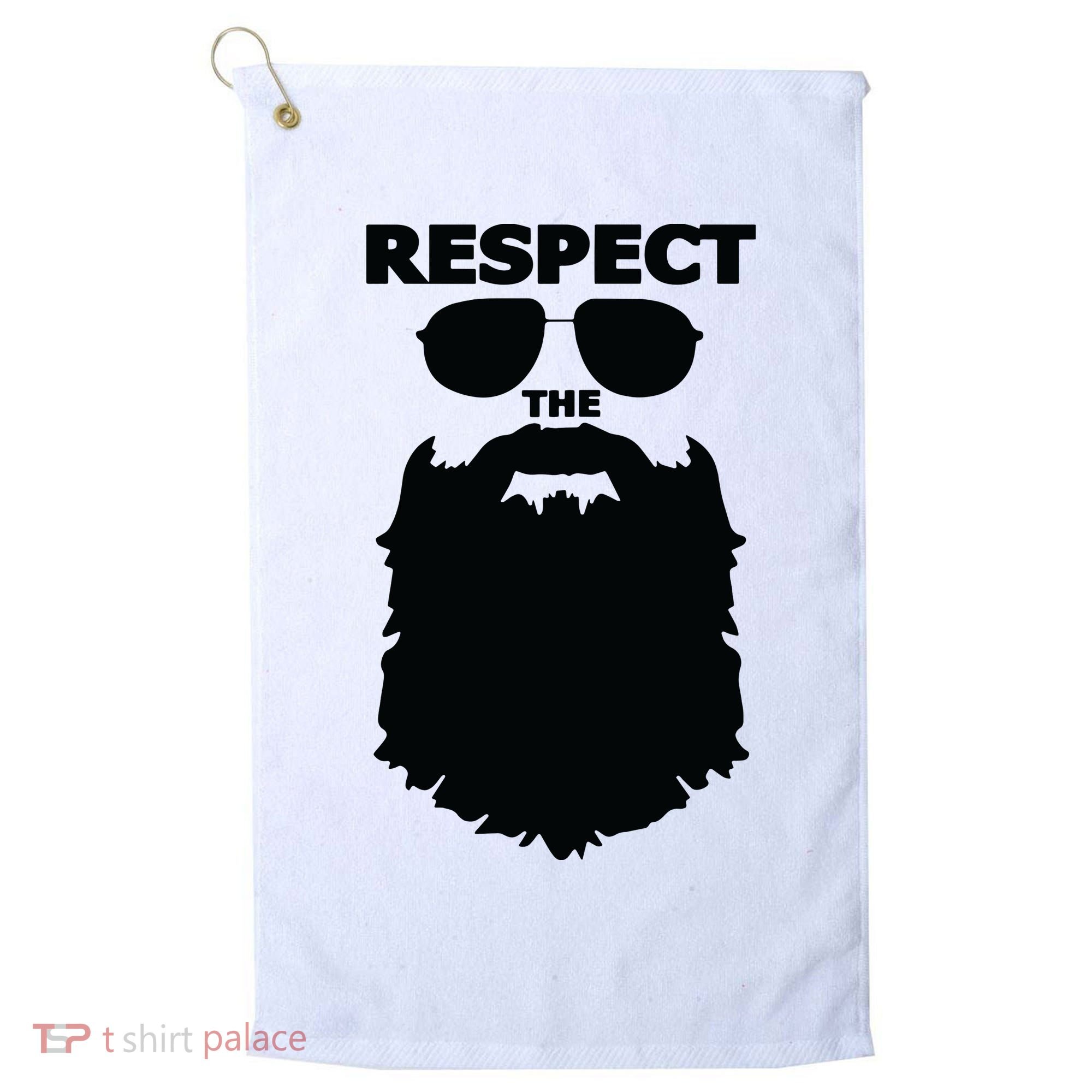 Respect The Beard Novelty Graphic Great Gift Golf Towel