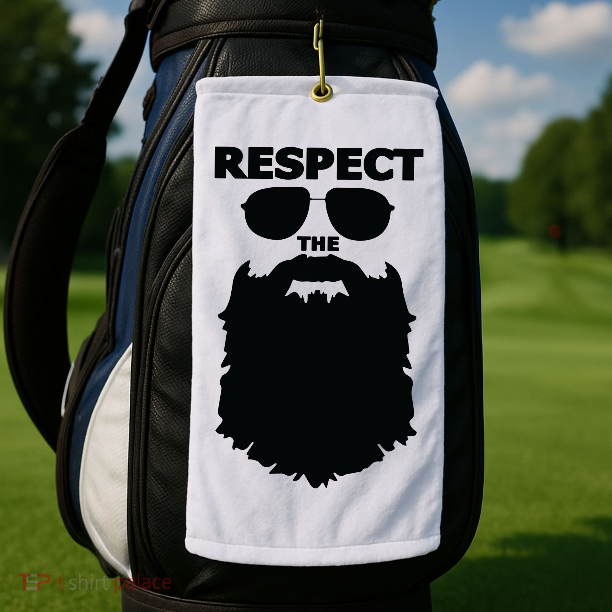 Respect The Beard Novelty Graphic Great Gift Golf Towel