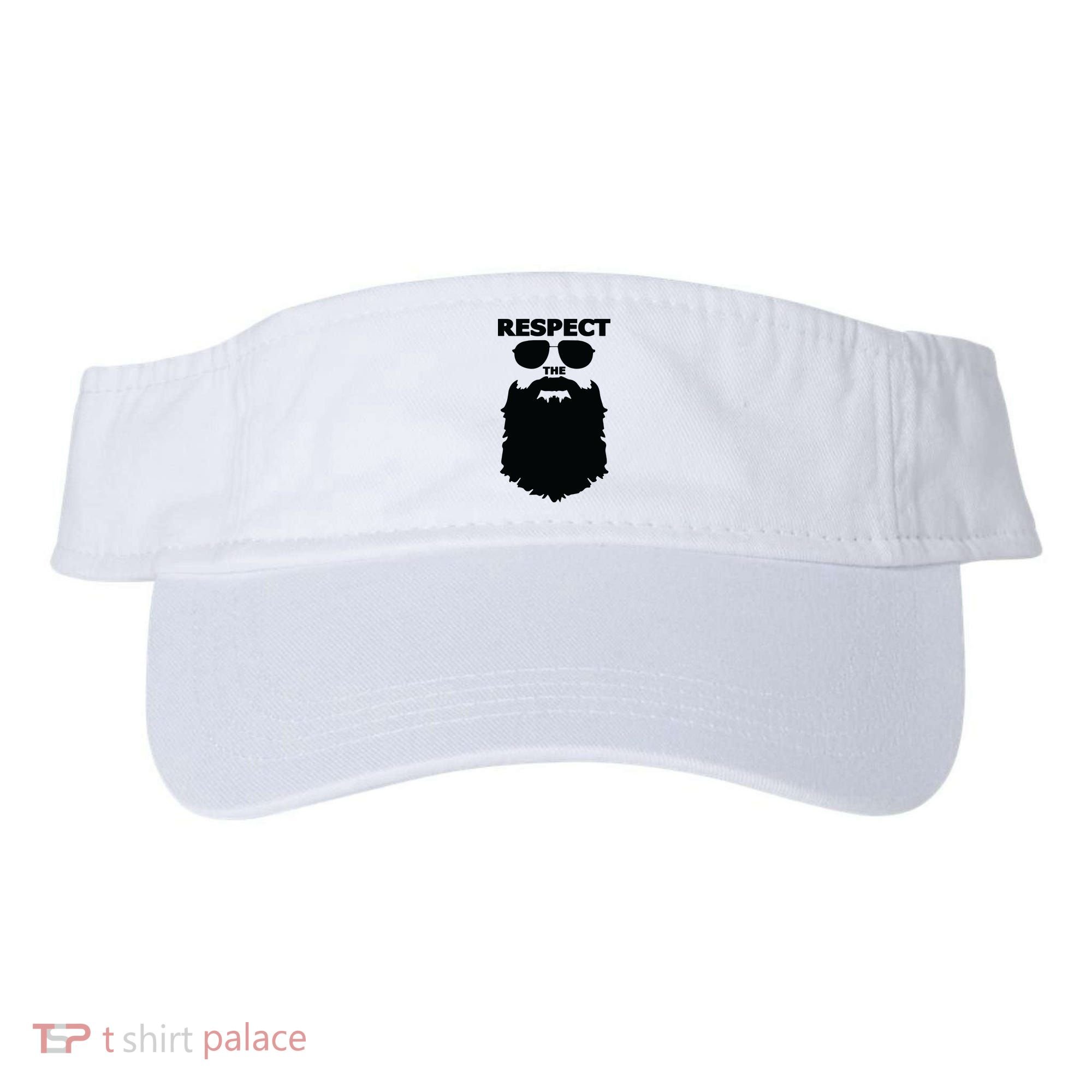 Respect The Beard Novelty Graphic Great Gift Visor